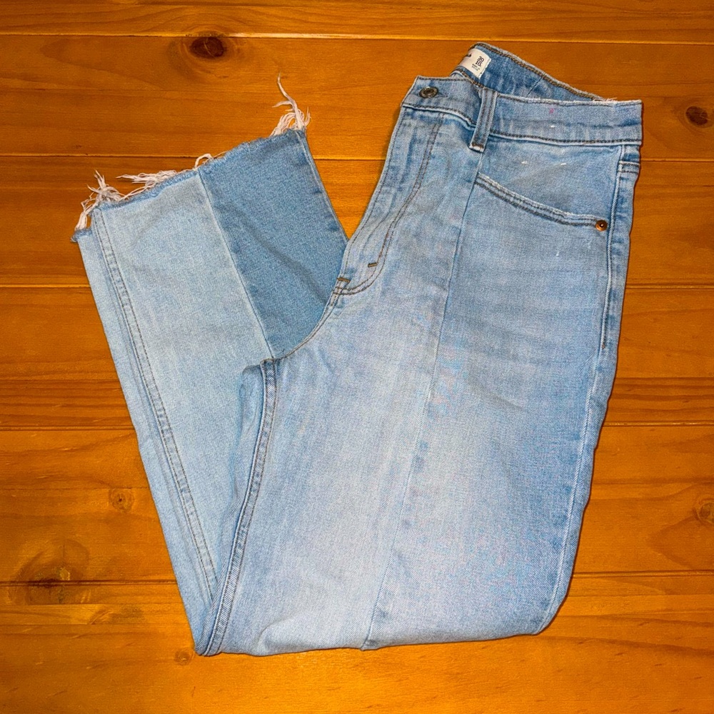 A&F Ultra High Rise Ankle Straight Jeans